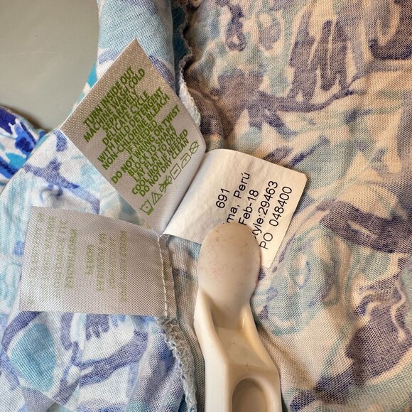 Lilly Pulitzer Blouse Womens Elephant Lula Ruffle Sleeve Top Resort Tropical - Picture 5 of 16